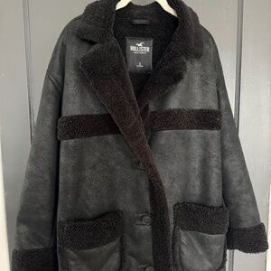 Hollister Women’s Faux Suede & Shearling Coat